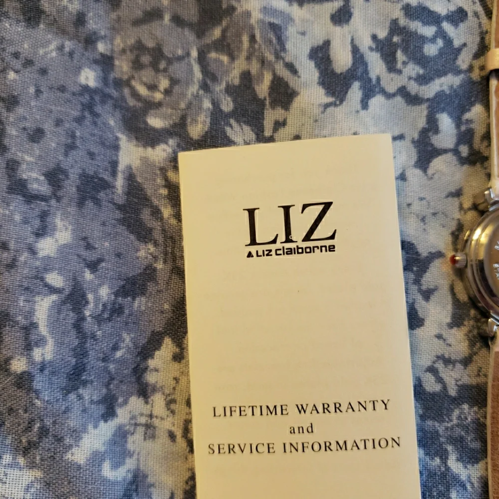 Liz Claiborne Pink Blush Leather Watch